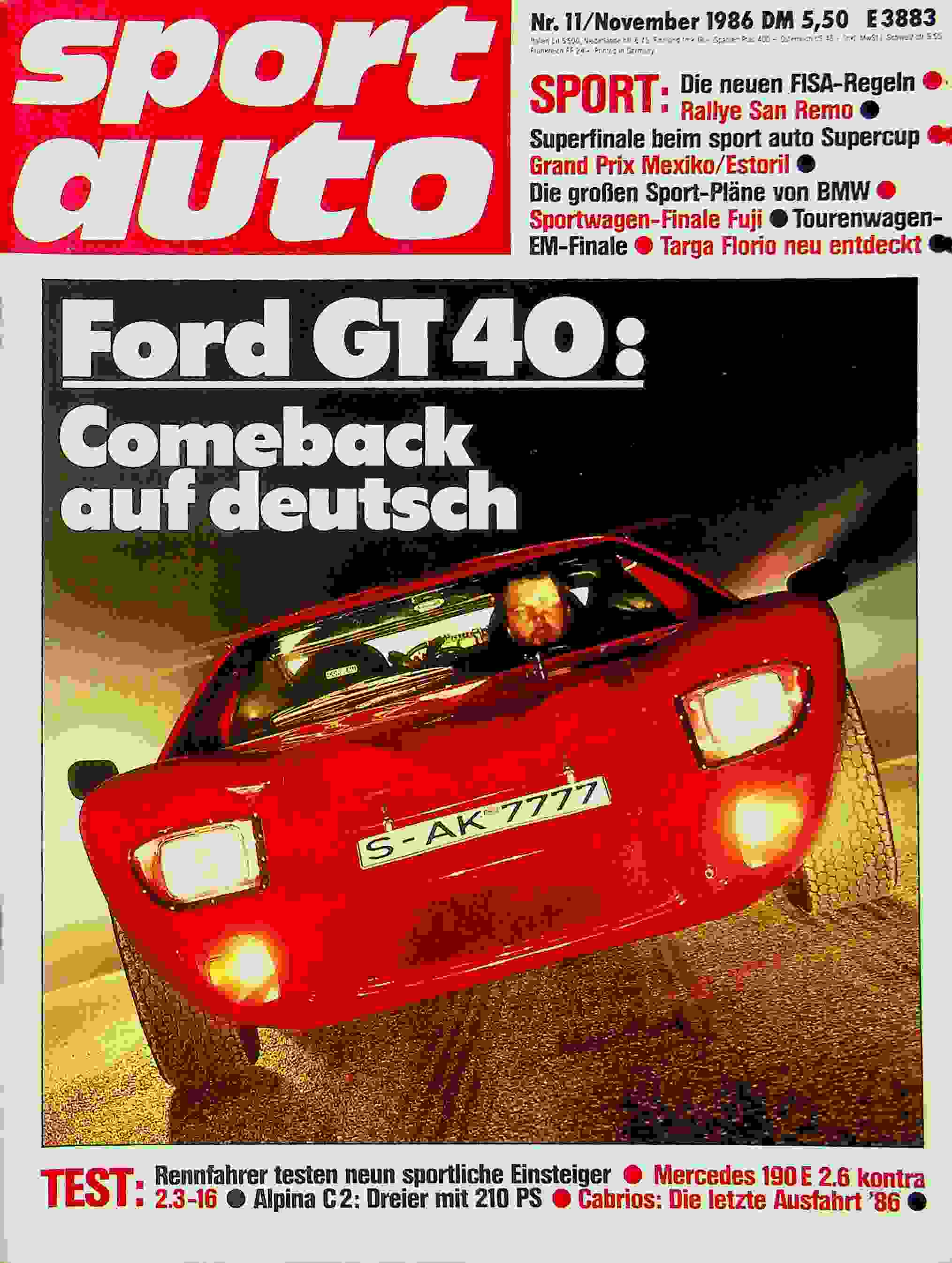 Sport Auto 11/1986
